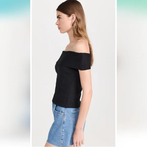 Madewell Ribbed Off-the-Shoulder Top white medium $62 - Picture 3 of 8